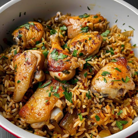 Poulet et riz aux épices