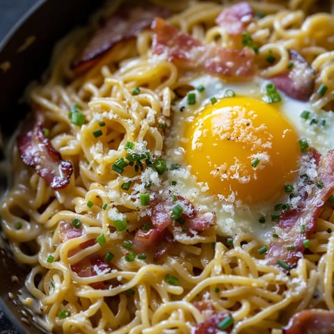 Savoureux carbonara au bacon