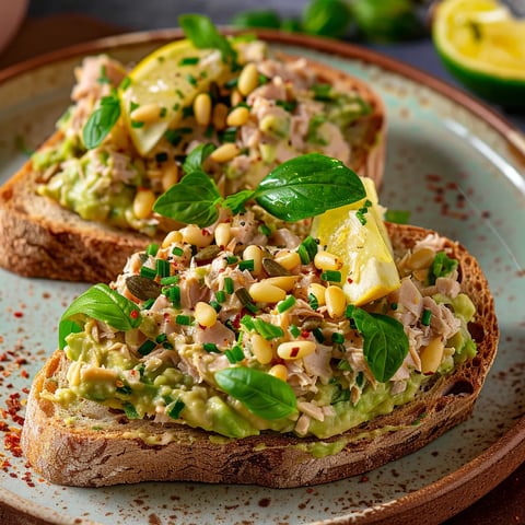 Savoureuse tartine thon avocat