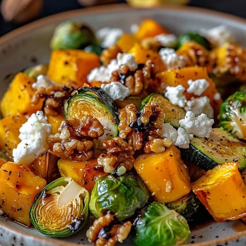 Légumes au four gourmands et noix