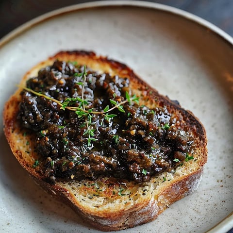 Toast fait maison à la tapenade