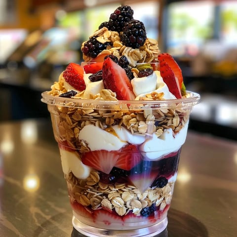 Verrines aux fruits et muesli