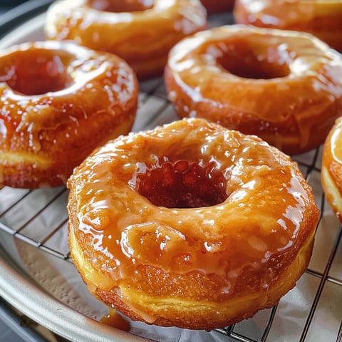 Délicieux beignes moelleux glacés