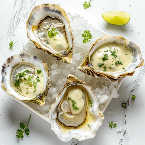 Huîtres et lait de coco parfumé