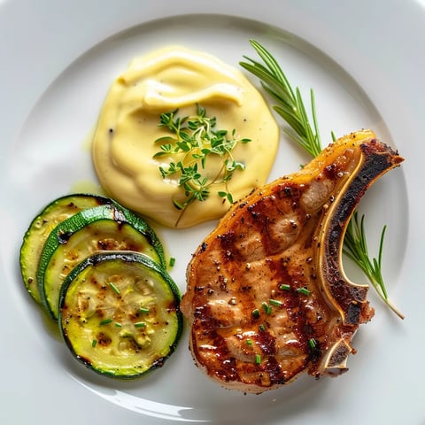 Porc savoureux avec sauce béarnaise