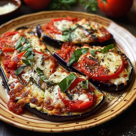Pizza aubergine au four