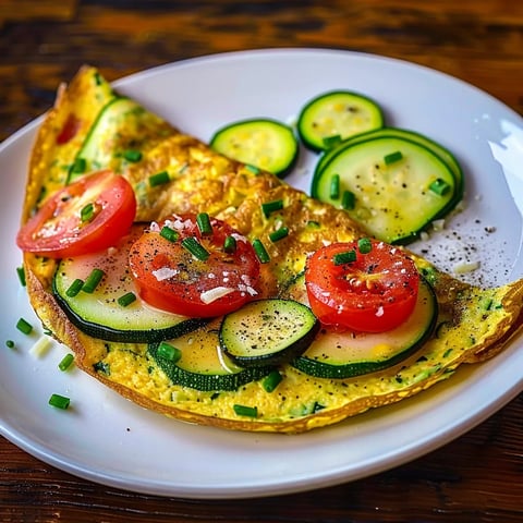 Omelette légère courgettes