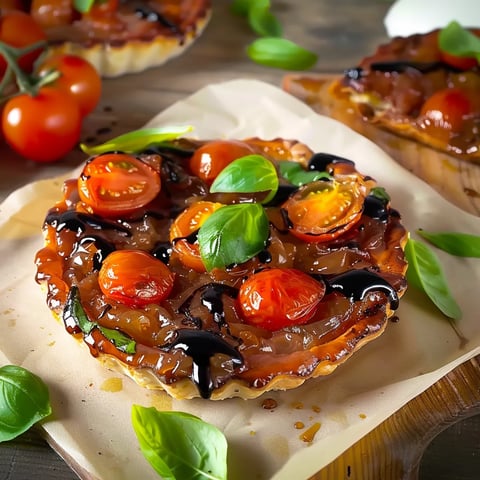Tartelettes croustillantes aux tomates et basilic