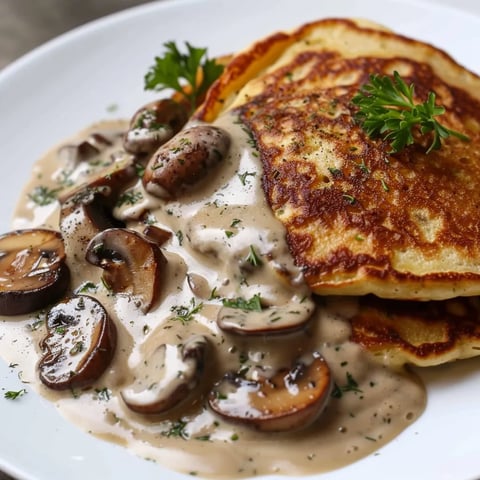Champignons pancakes crémeux