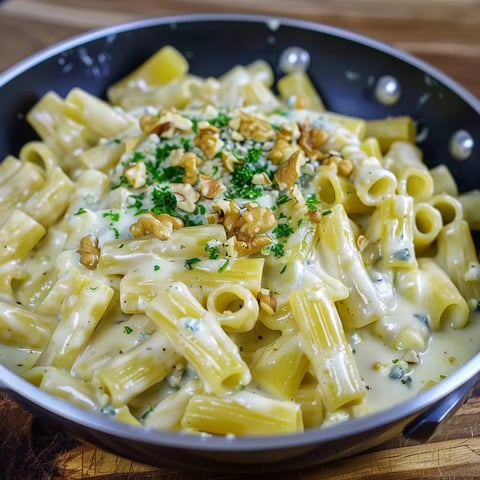 Poireaux et bleu avec pâtes