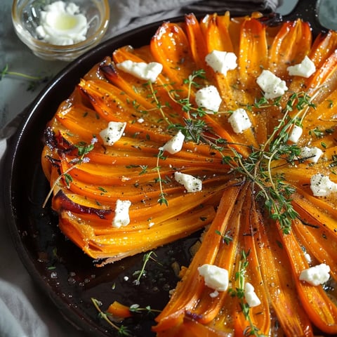 Carottes feta tatin