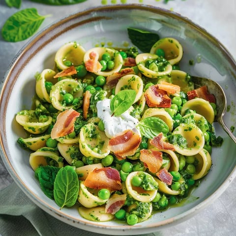 Petits pois et pancetta