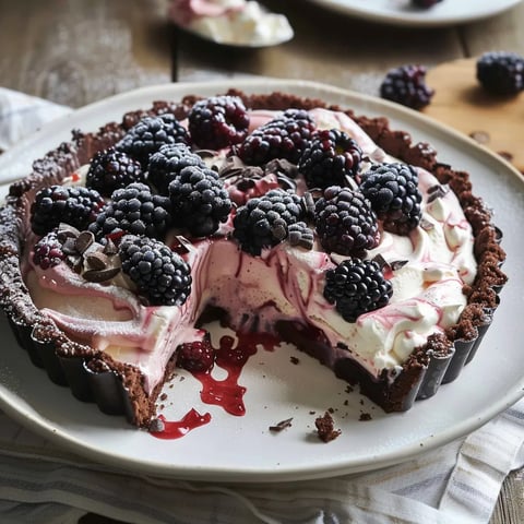 Glacée chocolat et fruits