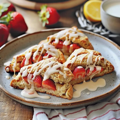 Scones fraises vegan