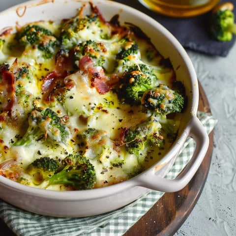 Brocolis et reblochon au four