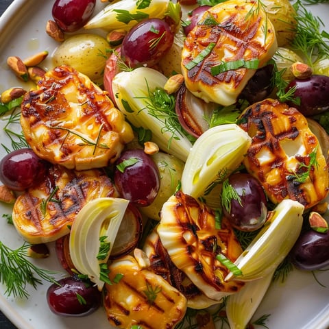 Fenouil et halloumi tiède