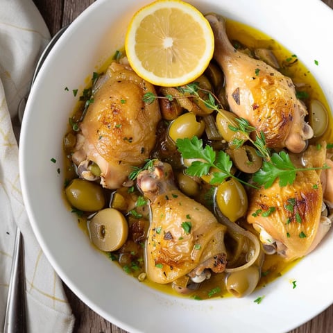 Citron poulet olives