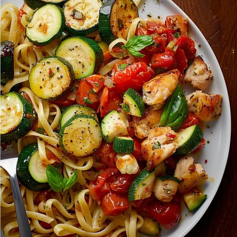 Délicieux poulet courgettes