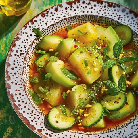 Mélange frais melon et concombre