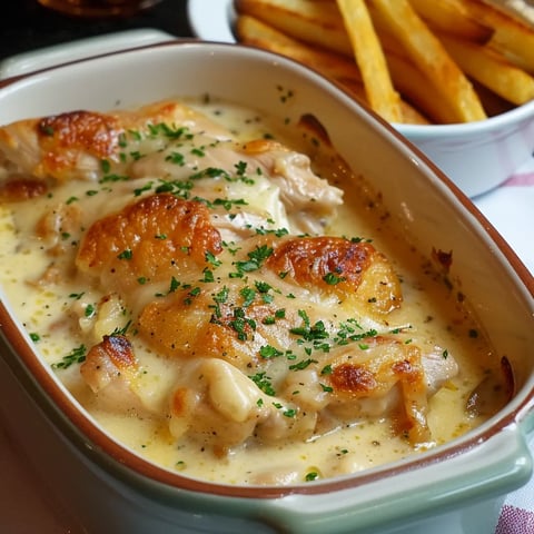 Poulet au maroilles fondant