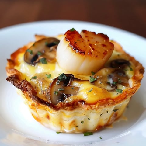 Quiches noix champignons maison