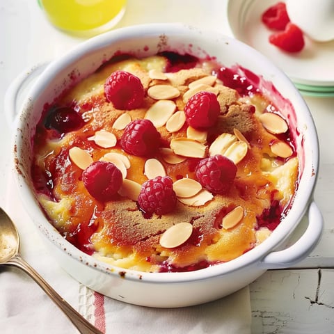 Fruits et amandes en pouding