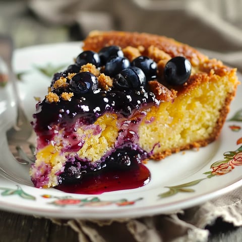 Maïs et crumble aux bleuets