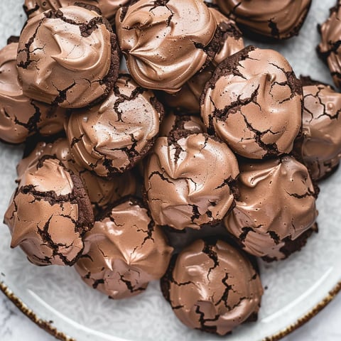 Petits biscuits croustillants meringue chocolat