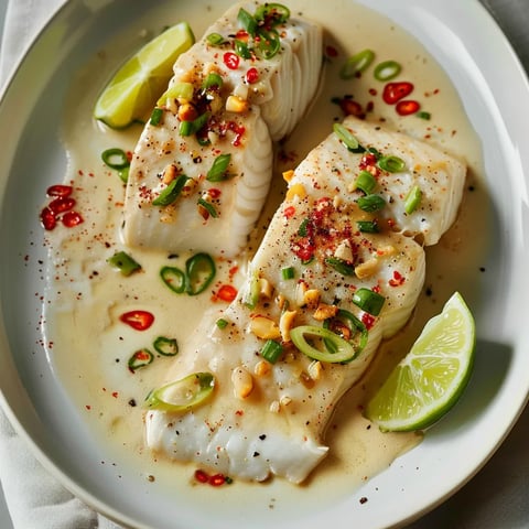 Aiglefin et lait coco