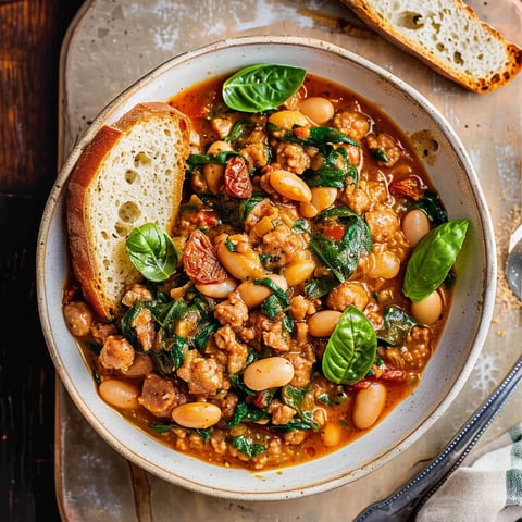 Saucisses et haricots crémeux