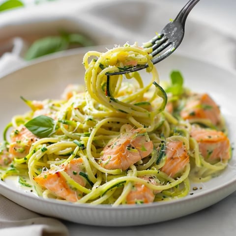 Saumon courgette et pâtes