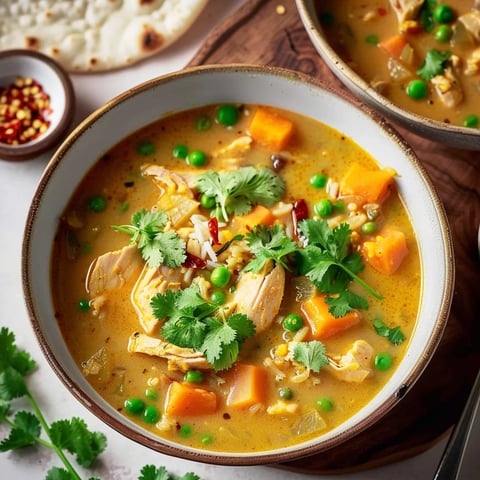 Savoureuse soupe de poulet exotique