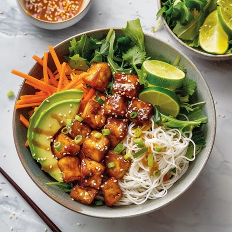 Tofu laqué croustillant