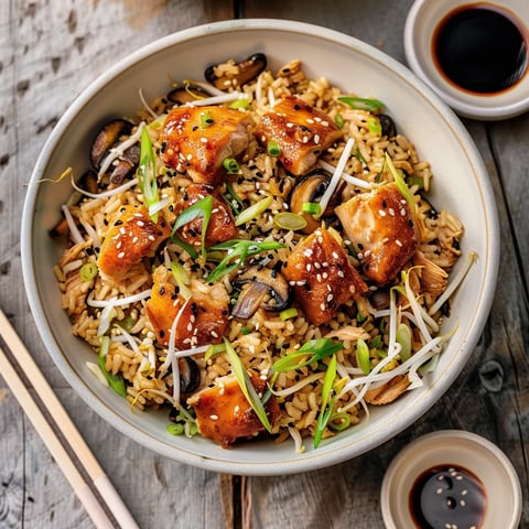 Riz sauté asiatique au poulet