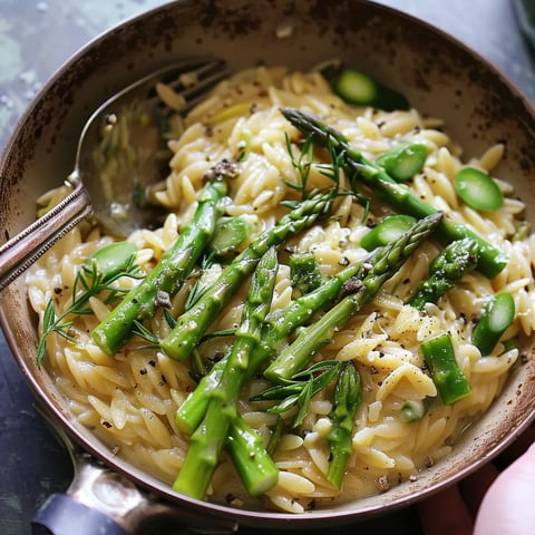 Comté asperges orzo