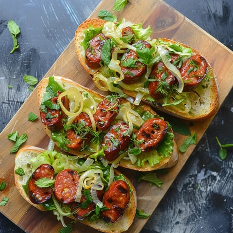 Merguez fenouil citron tartines