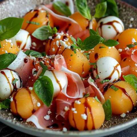 Melon jambon mozzarella