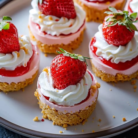Petits gâteaux frais à la fraise, sans four