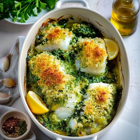 Morue gratinée aux herbes