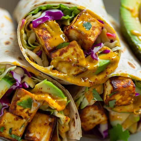 Wrap au tofu et cari