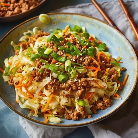 Porc chou nouilles gingembre