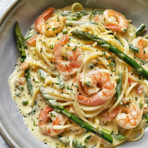 Asperges et crevettes citron