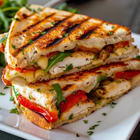 Poulet poivron gouda grillé