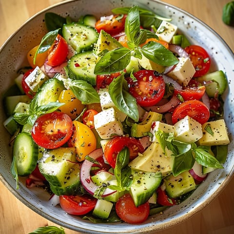 Fraîche salade estivale croquante