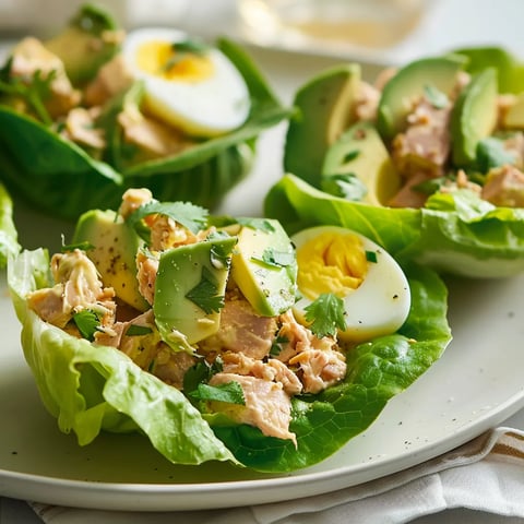 Délicieuses coupelles laitue avocat