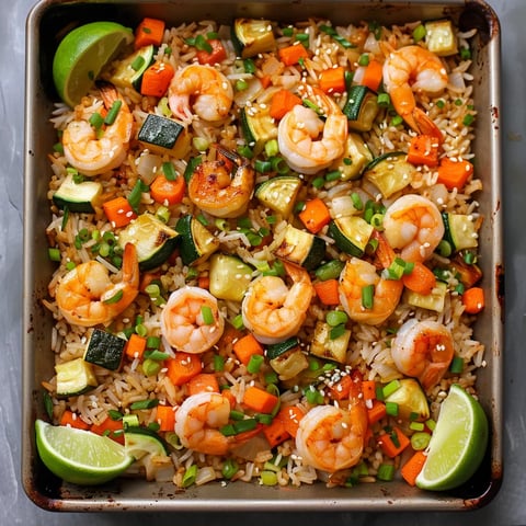 Riz crevettes au four
