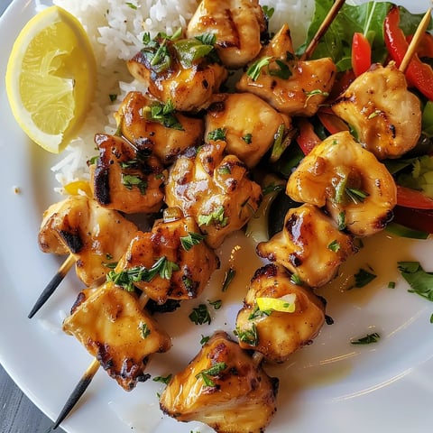 Poulet mariné et grillé