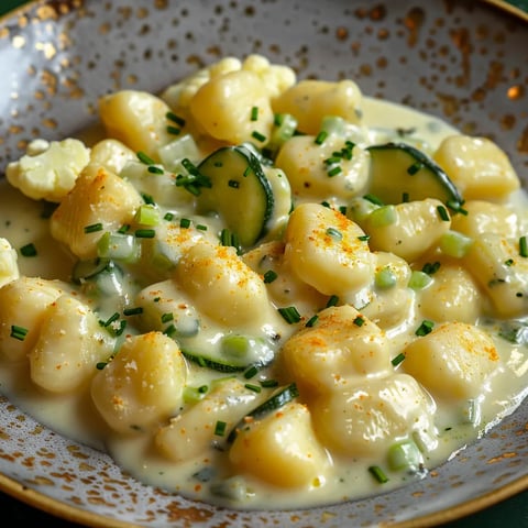 Savoureux gnocchis fromage légumes