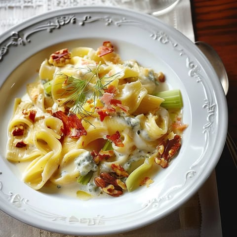 Plat italien avec gorgonzola et fenouil