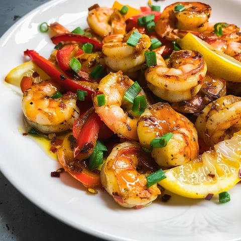 Crevettes citron doré